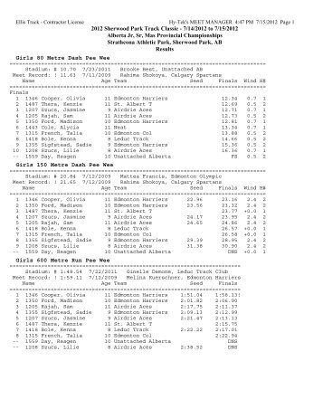 Results - ellistrack.ca