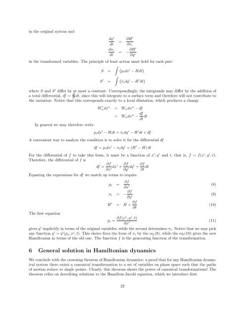 Hamiltonian Mechanics