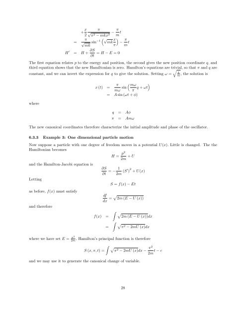 Hamiltonian Mechanics