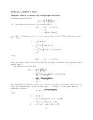 Notes Magnetic field of a current loop