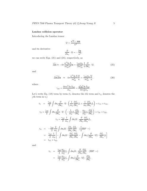 Landau (Fokker-Planck) kinetic equation