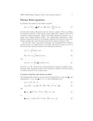 Plasma fluid equations