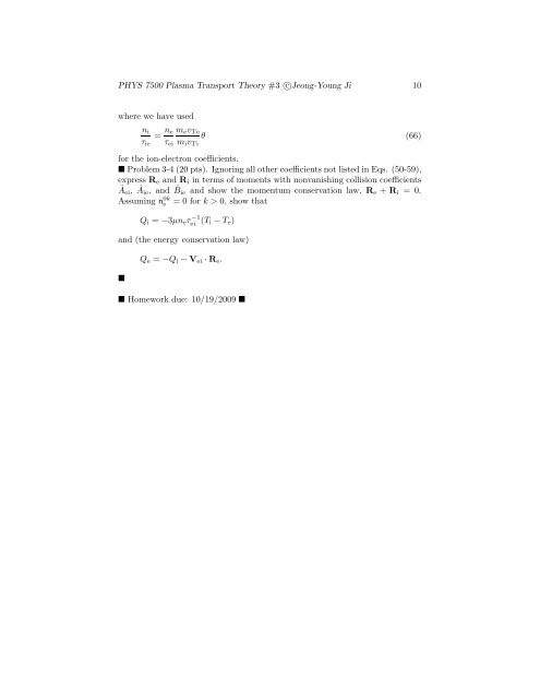 Plasma fluid equations