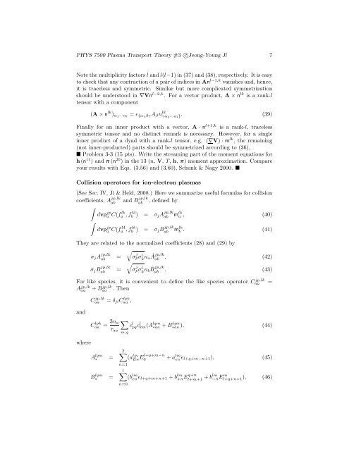 Plasma fluid equations