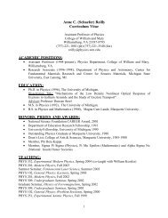 Anne C. (Schaefer) Reilly Curriculum Vitae ACADEMIC POSITIONS ...