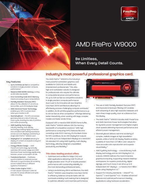 ATI FirePro™ W9000 Data Sheet - AMD