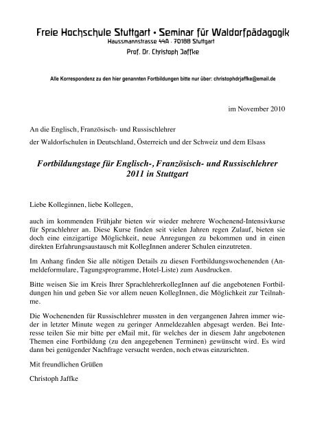 Fortbildungstage fÃ¼r Englisch-, FranzÃ¶sisch- und Russischlehrer ...