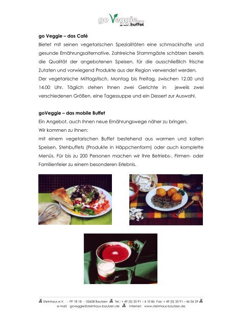 go Veggie â das CafÃ© Bietet mit seinen vegetarischen SpezialitÃ¤ten ...