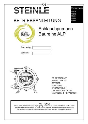 Betriebsanleitung - Steinle Industriepumpen GmbH