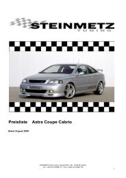 Preisliste Astra Coupe Cabrio - Steinmetz