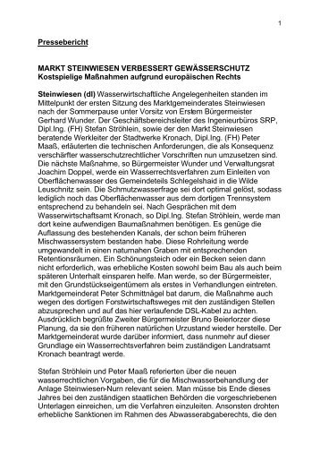 Pressebericht MGR 20.09.2011 - Markt Steinwiesen