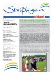 Das Mitteilungsblatt zum Herunterladen - Steißlingen