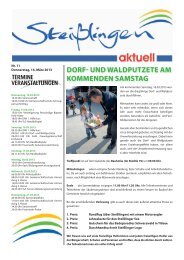 Das Mitteilungsblatt zum Herunterladen - SteiÃŸlingen