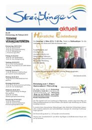 Das Mitteilungsblatt zum Herunterladen - Steißlingen