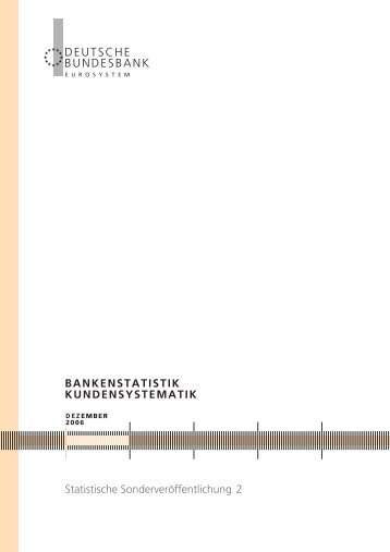 Bankstatistik Kundensystematik Firmenverzeichnisse, Dezember 2006