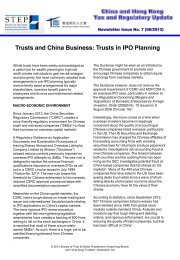 Trusts and China Business - Hong Kong Trustees