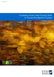 Guidance Notes: Step Practice Rule to Trustee Exemption Clauses