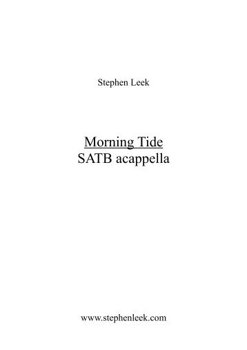 morning-tide-satb-sa.. - Stephen Leek