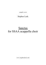 Sanctus SSAA sample - Stephen Leek