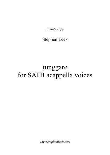 tunggare-satb-sample.. - Stephen Leek