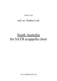South Australia SATB sample - Stephen Leek