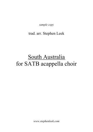 South Australia SATB sample - Stephen Leek