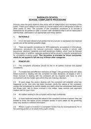 BASSALEG SCHOOL SCHOOL COMPLAINTS PROCEDURE