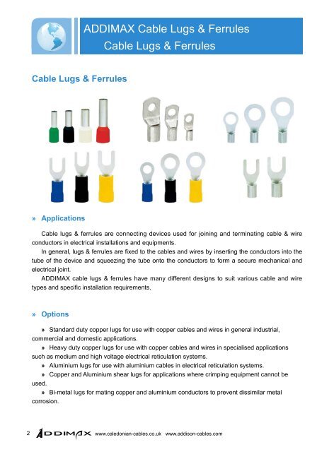 ADDIMAX CABLE LUGS & FERRULES