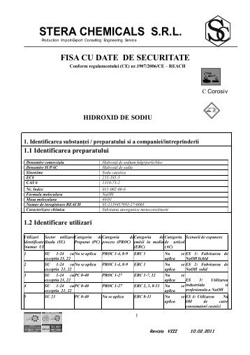 fisa cu date de securitate HIDROXID DE SODIU.pdf - Stera Chemicals