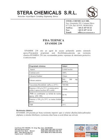 fisa tehnica epamide 230.pdf - Stera Chemicals