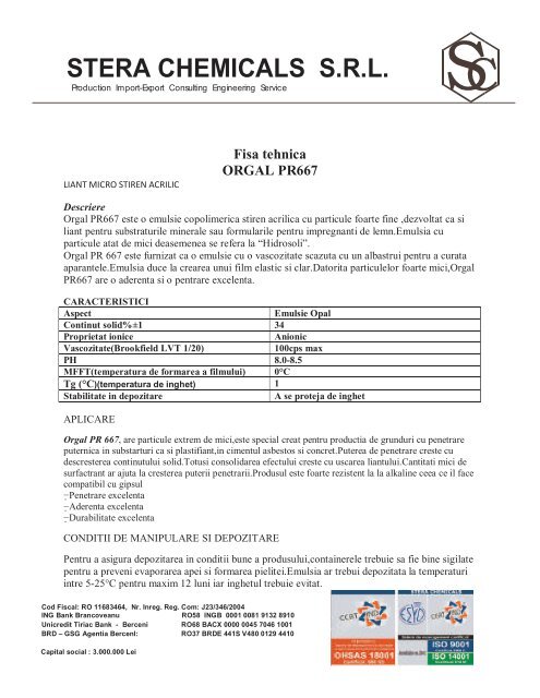 Fisa tehnica Orgal PR667.pdf - Stera Chemicals