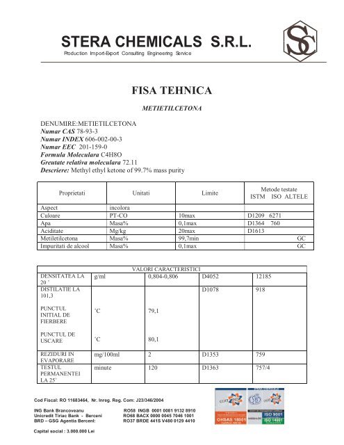 Fisa Tehnica METILETILCETONA.pdf - Stera Chemicals