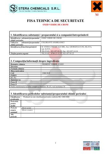 OXID VERDE CROM.pdf - Stera Chemicals