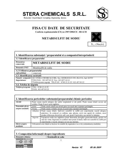 metabisulfit de sodiu.pdf - Stera Chemicals