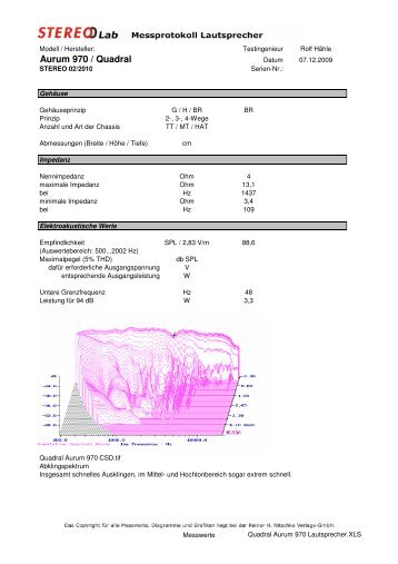 Quadral Aurum 970 Lautsprecher.XLS - Stereo