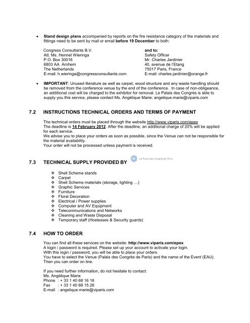 Exhibitor Manual 27th Annual EAU Congress