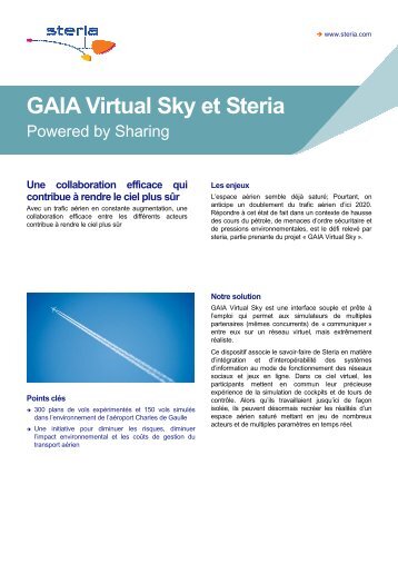 GAIA Virtual Sky et Steria