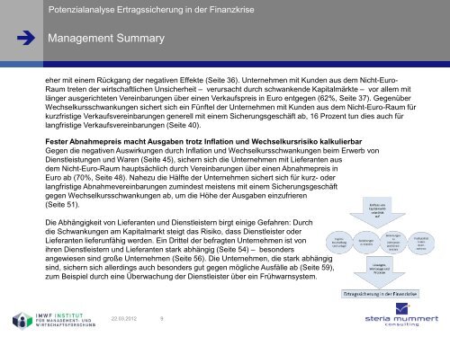 Potenzialanalyse Ertragssicherung in der Finanzkrise - Steria