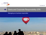 Steria and Corporate Responsibility (CR)