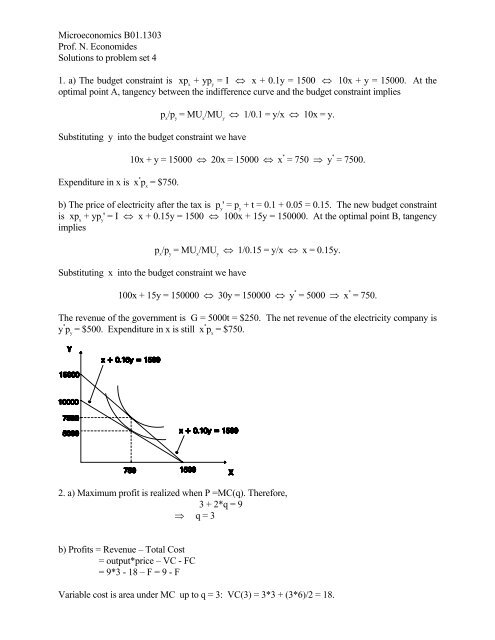 Solution to problem set 4