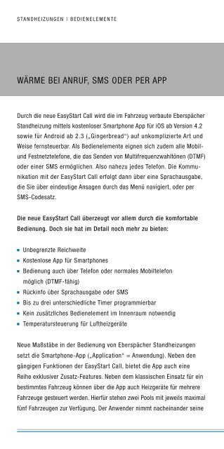 STANDHEIZUNG PEr TELEFON UND APP ... - Eberspächer