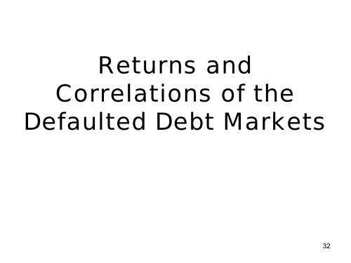 Current Conditions in Global Credit Markets - NYU Stern School of ...