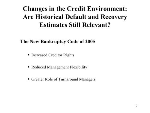 Current Conditions in Global Credit Markets - NYU Stern School of ...