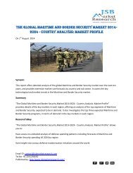 JSB Market Research - The Global Maritime and Border Security Market 2014-2024