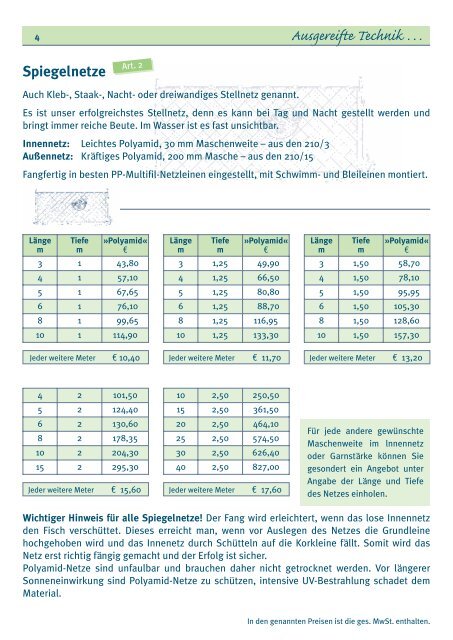 Fischnetze - Sternkopf - Seil und Hebetechnik