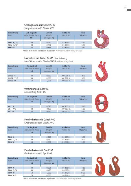 Katalog WR Ketten - Sternkopf - Seil und Hebetechnik