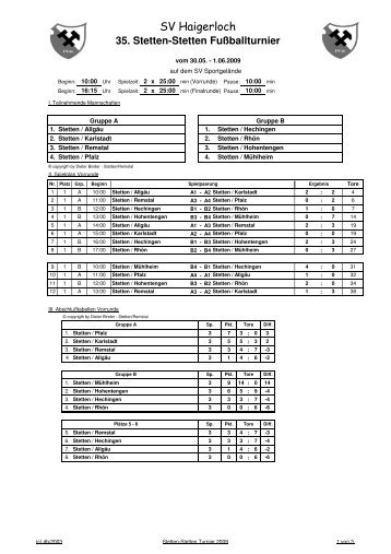 Turnierplan als pdf.Datei hier herunterladen - Stetten-Turnier