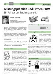 LeistungsprÃ¤mien und Firmen-PKW - Steuer & Service