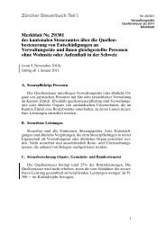 ZÃ¼rcher Steuerbuch Teil I Merkblatt Nr. 29/301 des ... - Stadt ZÃ¼rich