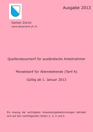 Monatstarif fÃ¼r Alleinstehende (Tarif A) - Stadt ZÃ¼rich